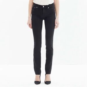 Madewell Alley Straight Black Jeans. Size 25
